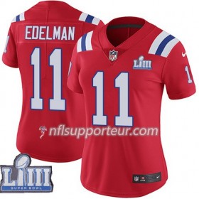 Maillot Femme New England Patriots Julian Edelman 11 Nike Rouge 2019 Super Bowl LIII 